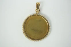 Becker - Médaille religieuse Maris Stella en or et perles fines