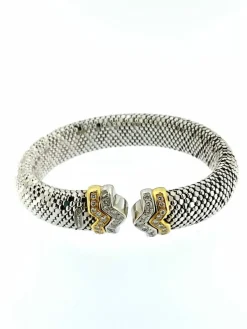 Bersani Bracelet modèle Cuff flexible en or avec diamants