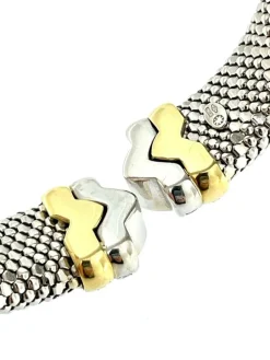 Bersani Bracelet modèle Cuff flexible en or avec diamants