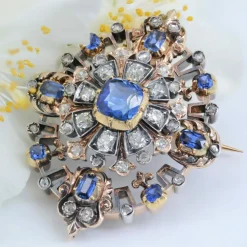 Bijou ancien saphir diamants à transformation