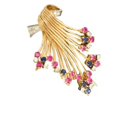 Boche vintage diamants , saphirs , rubis