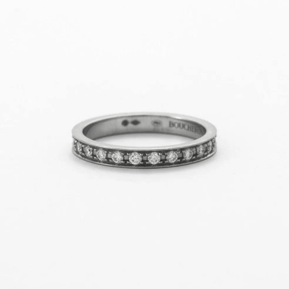 BOUCHERON - Alliance en Platine et Diamants "Beloved"