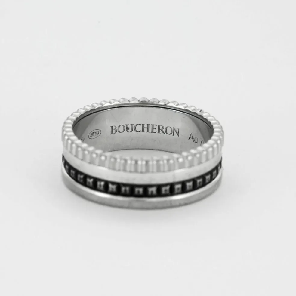 BOUCHERON - Bague Quatre Black or gris