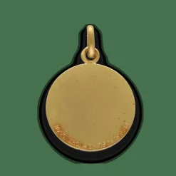 BOUCHERON - Médaille ange amour à la colombe en or jaune massif