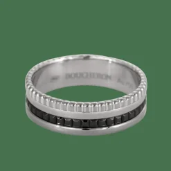 BOUCHERON - Quatre Black Edition Small - Bague en Or blanc et PVD