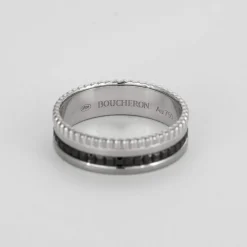 BOUCHERON - Quatre Black Edition Small - Bague en Or blanc et PVD