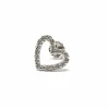 Boucle d'oreille cœur Diamants Or