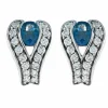 BOUCLE D'OREILLES OR GRIS SAPHIR