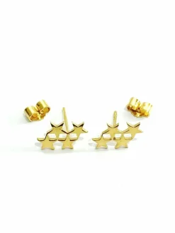 Boucle d'oreilles étoiles Or jaune