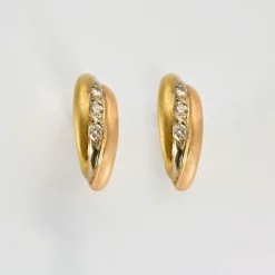 Boucles 3 ors diamants