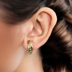 Boucles 3 ors diamants