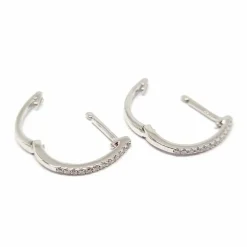 Boucles créoles diamants or blanc