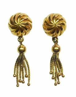 Boucles d'oreille Pompon en or jaune 18 carats
