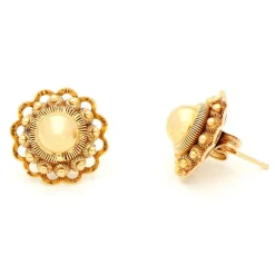 Boucles d'oreilles à bouton perle