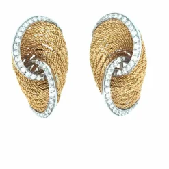 Boucles d'oreilles à clip en or et diamants Harpo's Italia