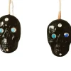 BOUCLES D'OREILLES "MOMENTO MORI" agate noires