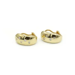 Boucles d'oreilles - Or jaune et diamants