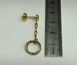 Boucles d'oreilles 2 ors pendantes