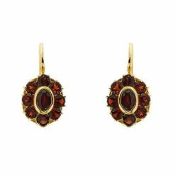 Boucles d'oreilles à tige en grenat
