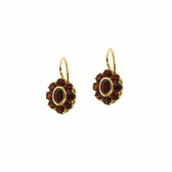 Boucles d'oreilles à tige en grenat