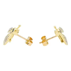 Boucles d'oreilles Abeilles Or jaune Saphir
