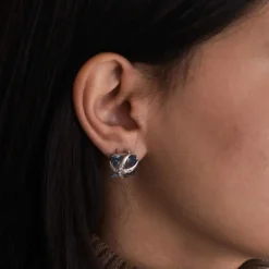 BOUCLES D'OREILLES AIGUE MARINE & DIAMANTS
