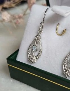 Boucles d'oreilles Aigue-marines