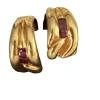 Boucles d'Oreilles Aldebert Or Jaune Rubis