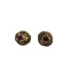 Boucles d'oreilles Alpa or jaune et rubis