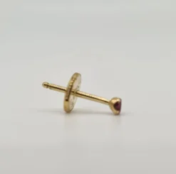 Boucles d'oreilles Alpa or jaune et rubis
