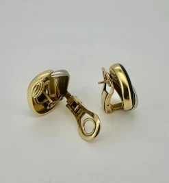 Boucles d'oreilles amarante or jaune