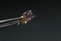 Boucles d'oreilles améthyste en or rose