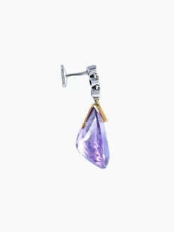 Boucles d'oreilles améthyste poire