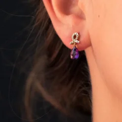 Boucles d'oreilles améthystes