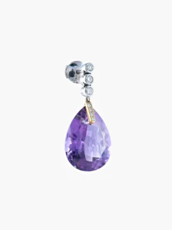 Boucles d'oreilles améthyste poire