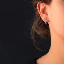 Boucles d'oreilles améthystes