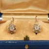 Boucles d'oreilles anciennes en diamant