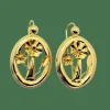Boucles d'oreilles anciennes or jaune