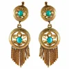 Boucles d'oreilles Anciennes Turquoises