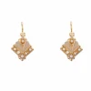 Boucles d'oreilles anciennes dormeuses perles fines