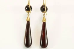 Boucles d'oreilles anciennes en or piqué écaille de tortue