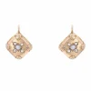 Boucles d'oreilles anciennes or rose perles