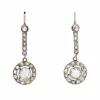 Boucles d'oreilles anciennes diamants taillés en rose