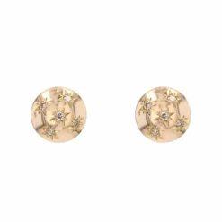Boucles d'oreilles anciennes dômes de diamants