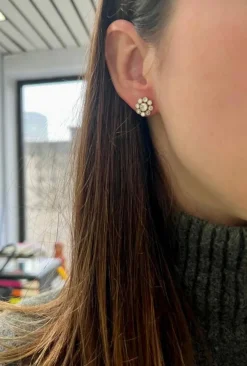 Boucles d'oreilles anciennes en diamants de la vieille mine