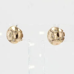 Boucles d'oreilles anciennes dômes de diamants
