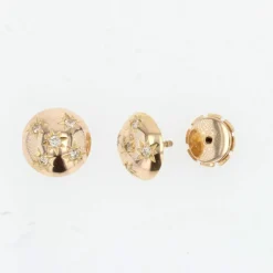 Boucles d'oreilles anciennes dômes de diamants