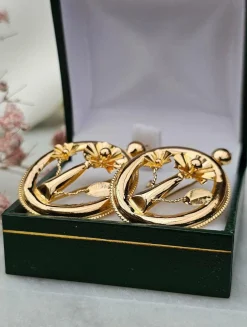 Boucles d'oreilles anciennes or jaune