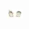 Boucles d'oreilles Années 70 en or blanc 18 carats serties de diamant