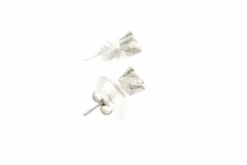 Boucles d'oreilles Années 70 en or blanc 18 carats serties de diamant